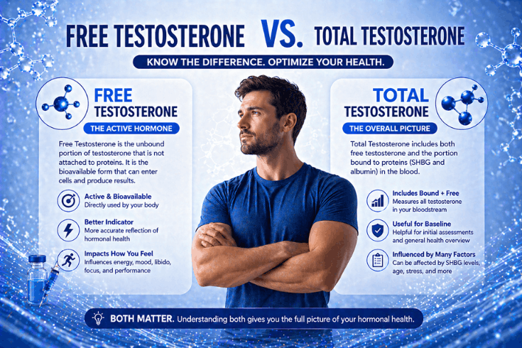 Free Testosterone vs. Total Testosterone: What the Difference Actually Means (And Which One Your Doctor Should Be Checking)