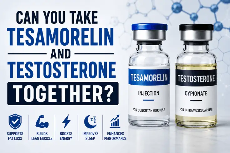can you take tesamorelin and testosterone together