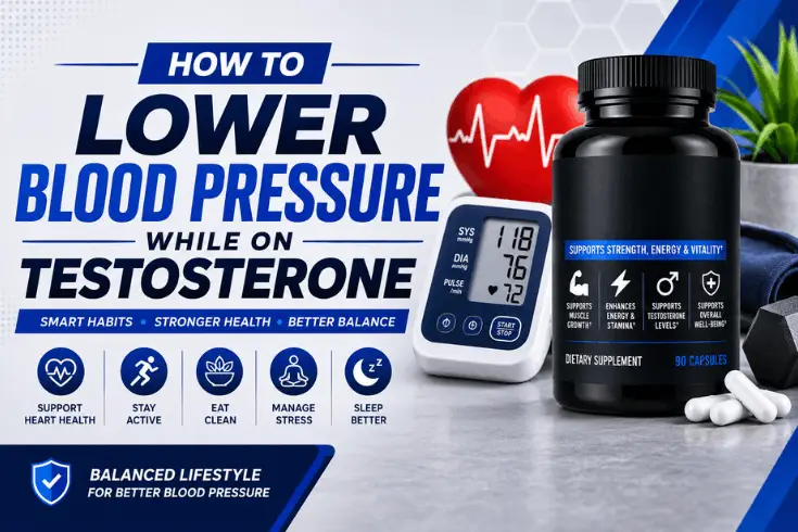 how to lower blood pressure while on testosterone
