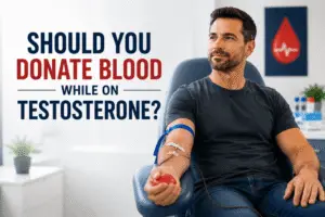 should you donate blood while on testosterone